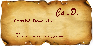 Csathó Dominik névjegykártya
